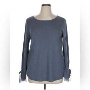 NIC+ZOE Slate Blue Long Sleeve Sweater